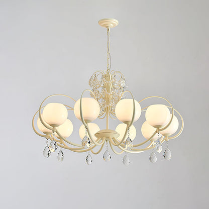 Doria Crystal Chandelier - Elegant Lighting with Adjustable Height & L