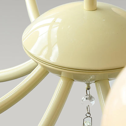 Doria Crystal Chandelier - Elegant Lighting with Adjustable Height & L