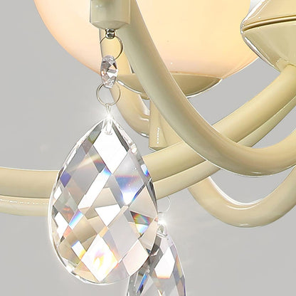Doria Crystal Chandelier - Elegant Lighting with Adjustable Height & L