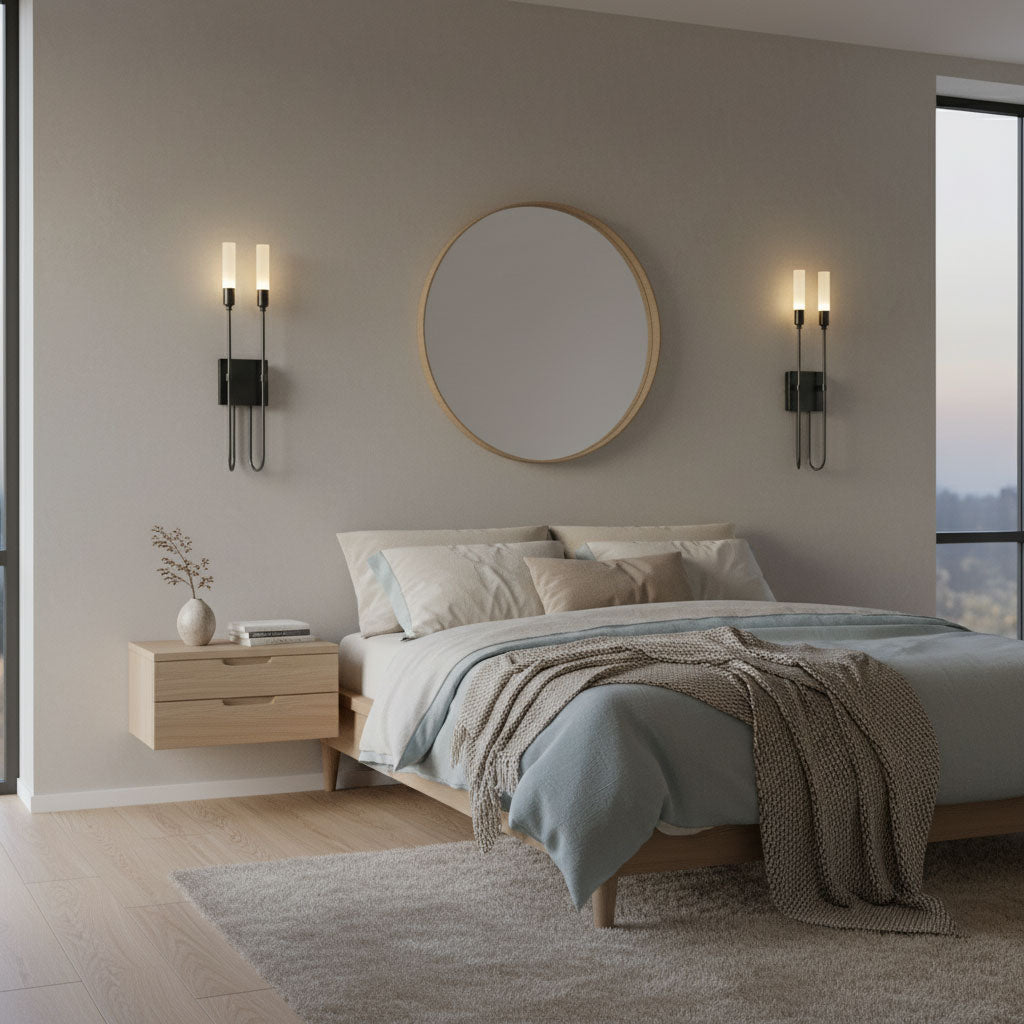 Double Arrow Wall Sconce - Adjustable Lighting & Modern Design