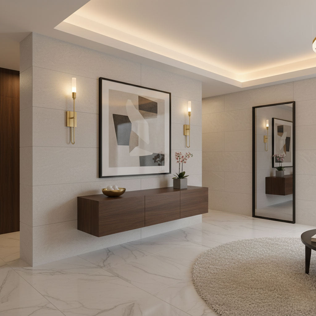 Double Arrow Wall Sconce - Adjustable Lighting & Modern Design