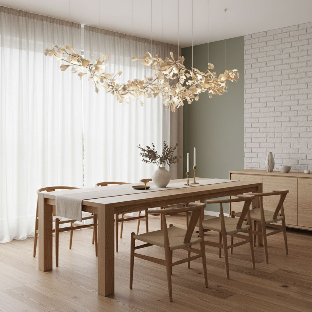 Gingko Drift Chandelier - Elegant Design with Adjustable Brightness