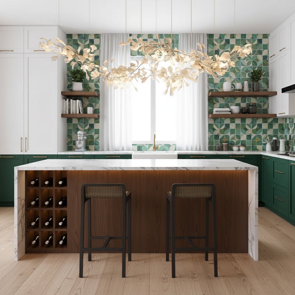 Gingko Drift Chandelier - Elegant Design with Adjustable Brightness