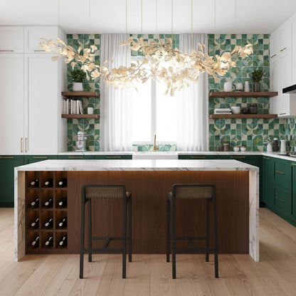 Gingko Drift Chandelier - Elegant Design with Adjustable Brightness