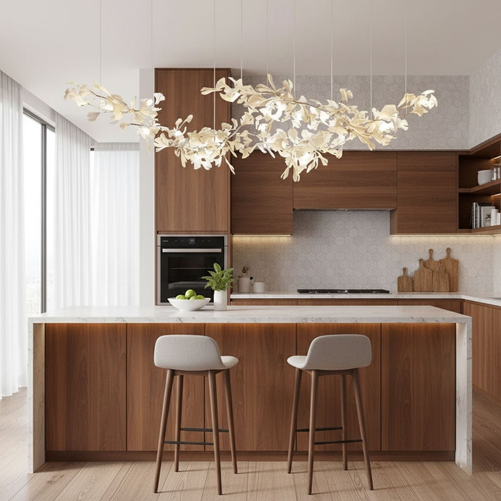 Gingko Drift Chandelier - Elegant Design with Adjustable Brightness