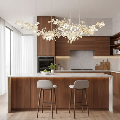 Gingko Drift Chandelier - Elegant Design with Adjustable Brightness