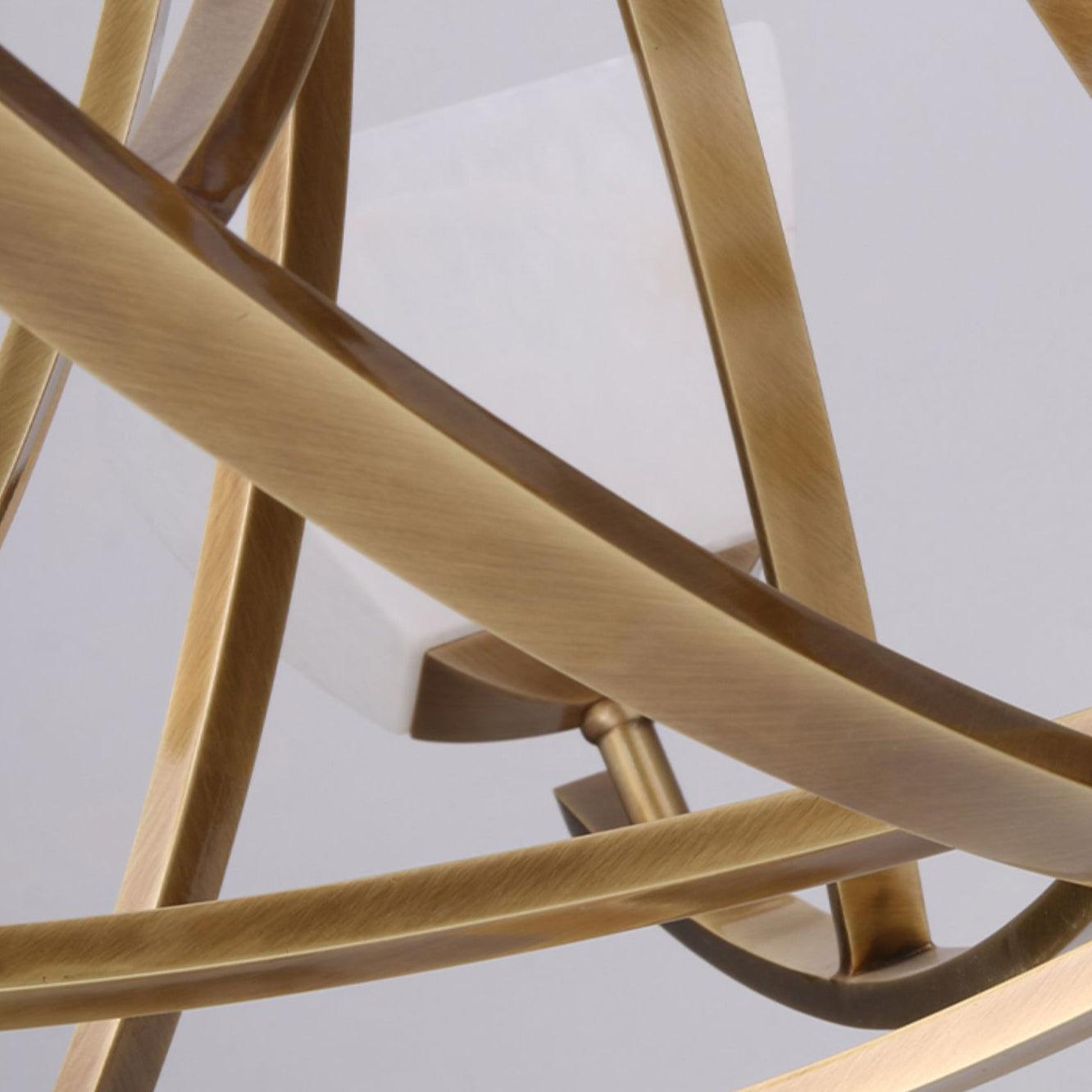 Dover Brass Chandelier - Elegant Design with Adjustable Height & LED C
