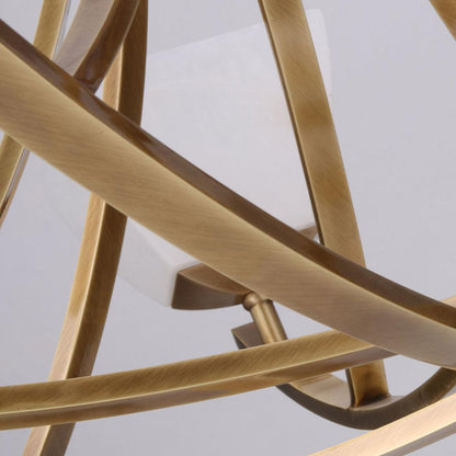 Dover Brass Chandelier - Elegant Design with Adjustable Height & LED C