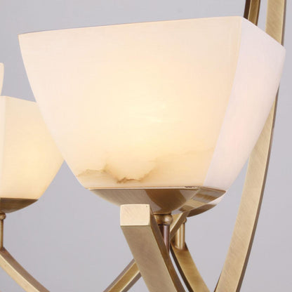 Dover Brass Chandelier - Elegant Design with Adjustable Height & LED C