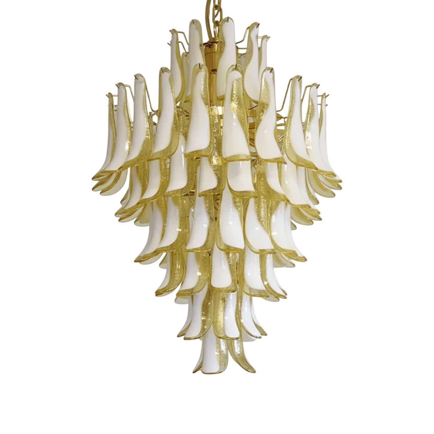 Dravina Glass Petals Pendant Lamp - Modern Design, Adjustable Height