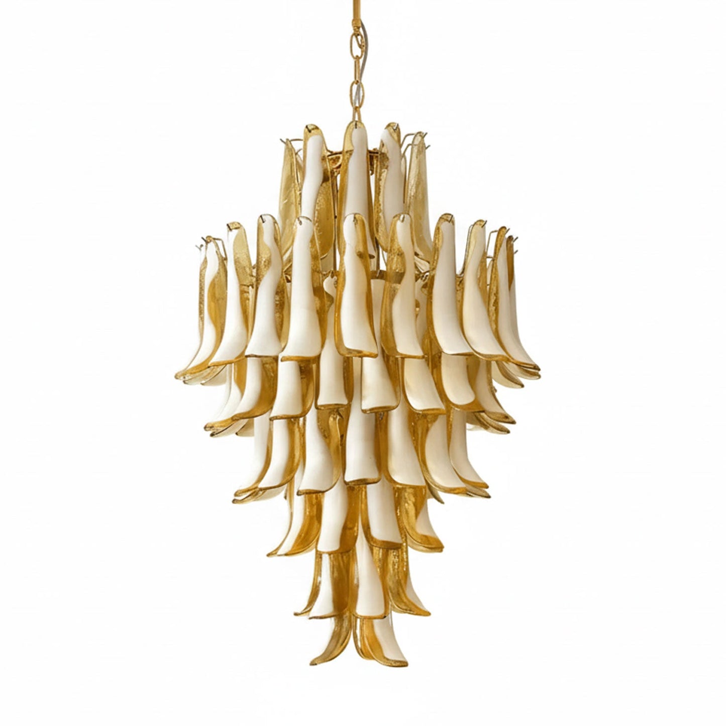 Dravina Glass Petals Pendant Lamp - Modern Design, Adjustable Height
