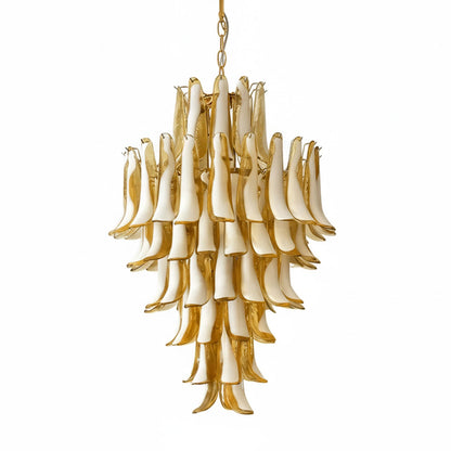 Dravina Glass Petals Pendant Lamp - Modern Design, Adjustable Height