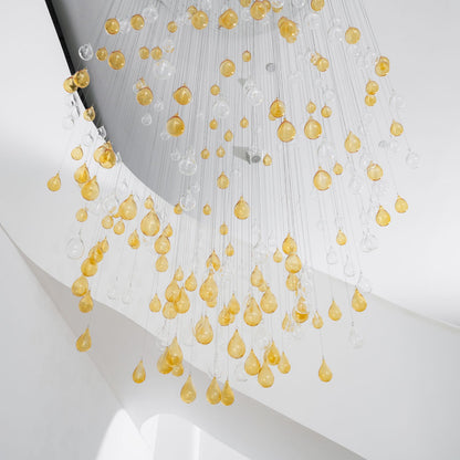 Droplets Sculpture Chandelier - Elegant Design with Adjustable Height