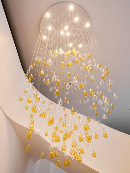 Droplets Sculpture Chandelier - Elegant Design with Adjustable Height