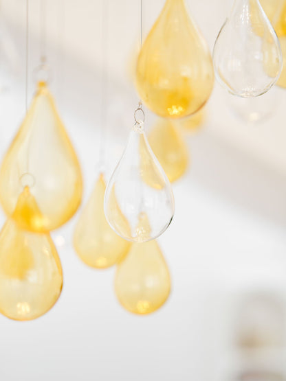 Droplets Sculpture Chandelier - Elegant Design with Adjustable Height
