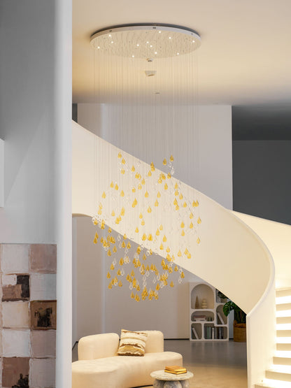 Droplets Sculpture Chandelier - Elegant Design with Adjustable Height
