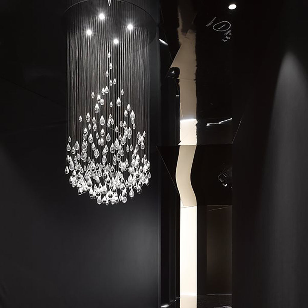 Droplets Sculpture Chandelier - Elegant Design with Adjustable Height