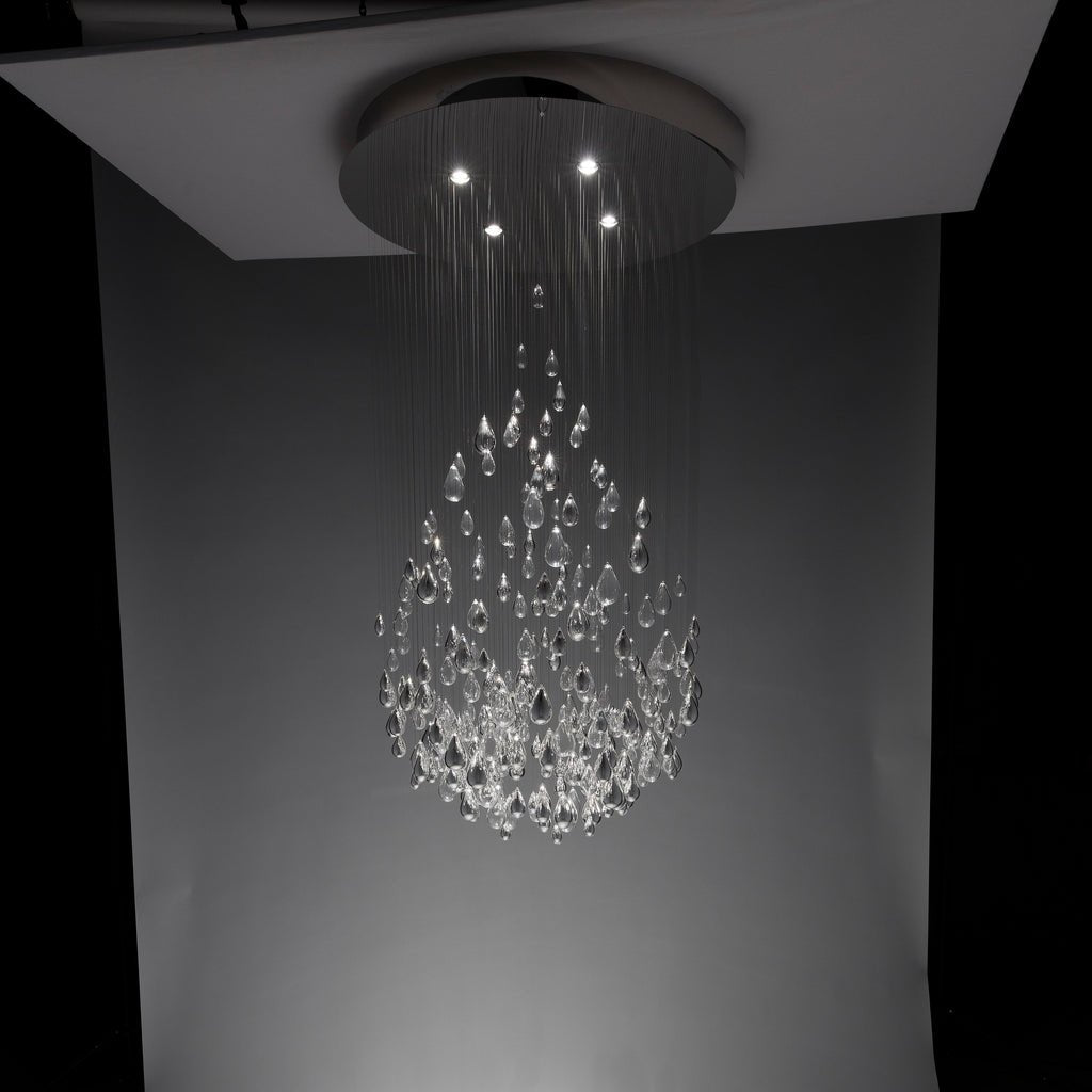 Droplets Sculpture Chandelier - Elegant Design with Adjustable Height