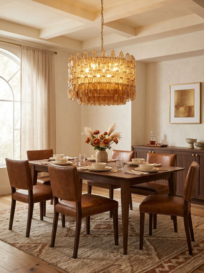 Sorrento Drum Chandelier - Elegant Design with Adjustable Height & LED