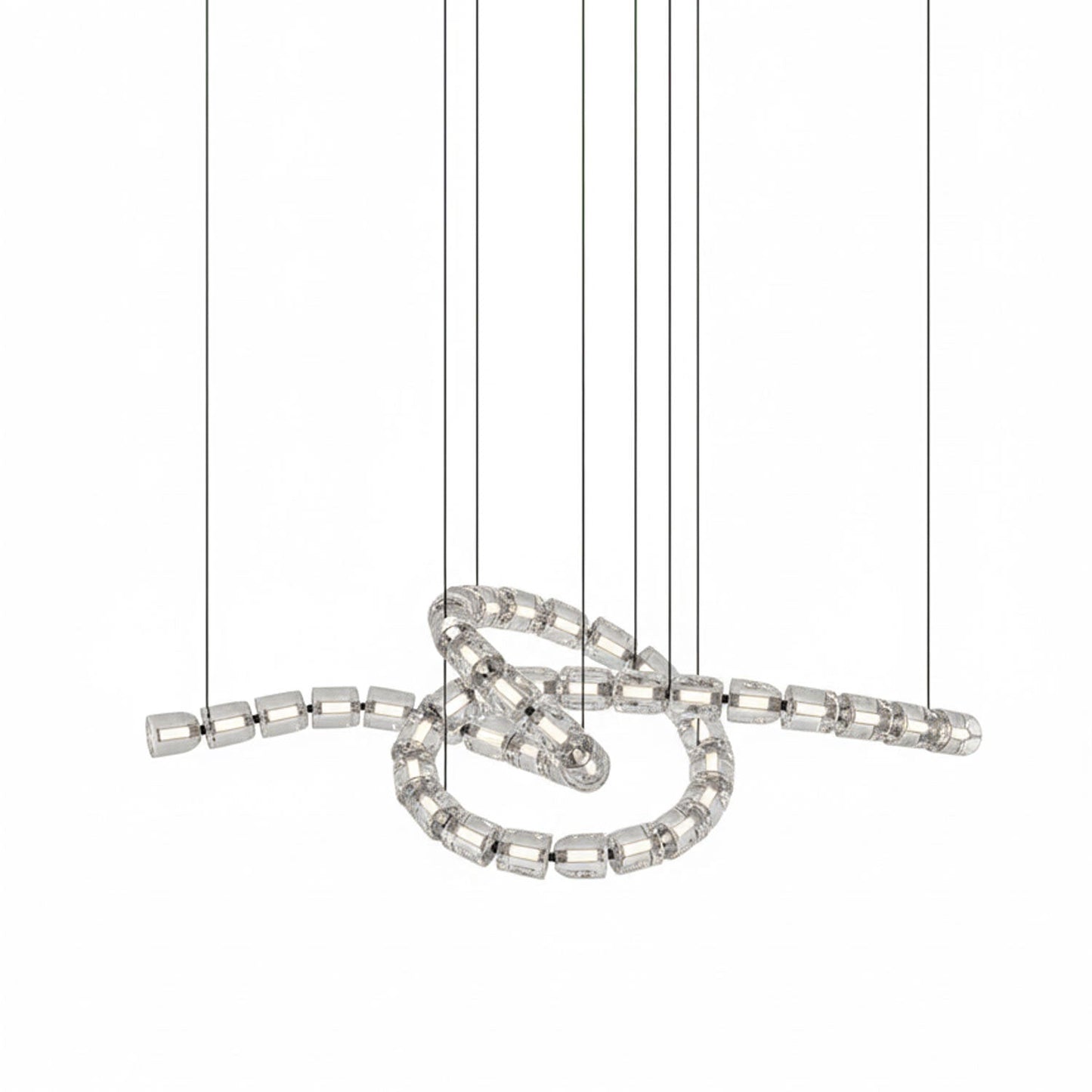 Gabriel Chrome Chandelier - Elegant Design with Adjustable Height & LE