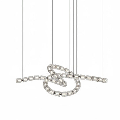 Gabriel Chrome Chandelier - Elegant Design with Adjustable Height & LE