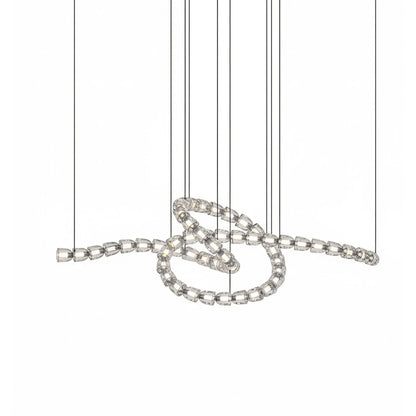 Gabriel Chrome Chandelier - Elegant Design with Adjustable Height & LE