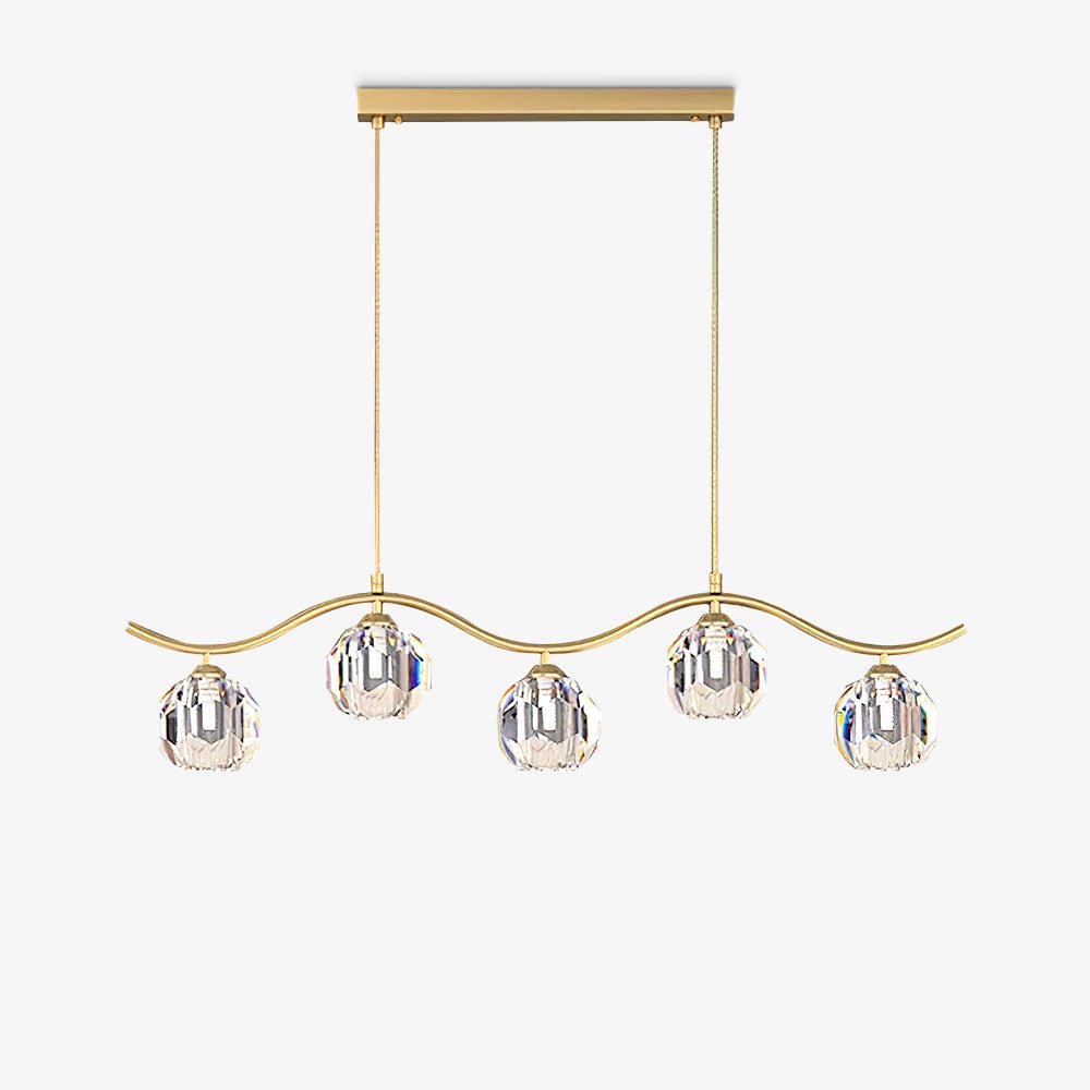 Eara Crystal Chandelier - Elegant Design with Adjustable Height & LED