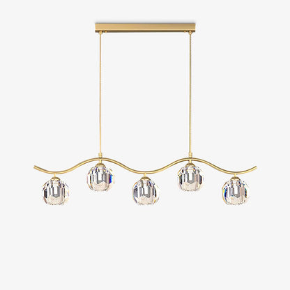 Eara Crystal Chandelier - Elegant Design with Adjustable Height & LED