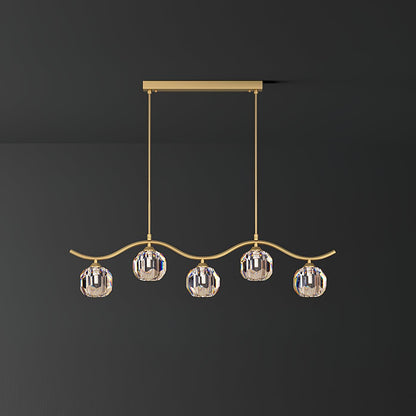 Eara Crystal Chandelier - Elegant Design with Adjustable Height & LED
