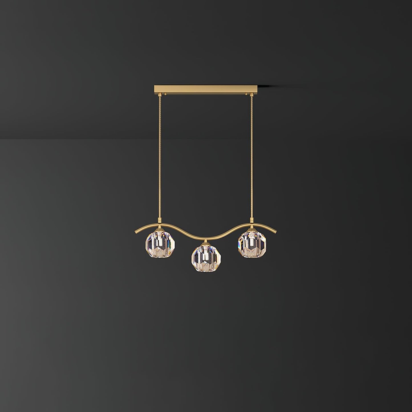 Eara Crystal Chandelier - Elegant Design with Adjustable Height & LED