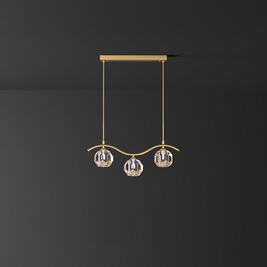 Eara Crystal Chandelier - Elegant Design with Adjustable Height & LED