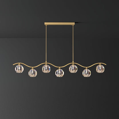 Eara Crystal Chandelier - Elegant Design with Adjustable Height & LED
