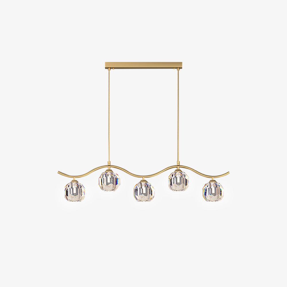 Eara Crystal Chandelier - Elegant Design with Adjustable Height & LED