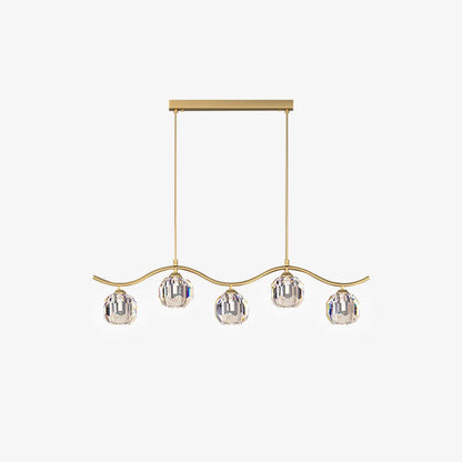 Eara Crystal Chandelier - Elegant Design with Adjustable Height & LED