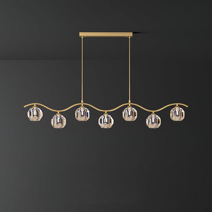 Eara Crystal Chandelier - Elegant Design with Adjustable Height & LED