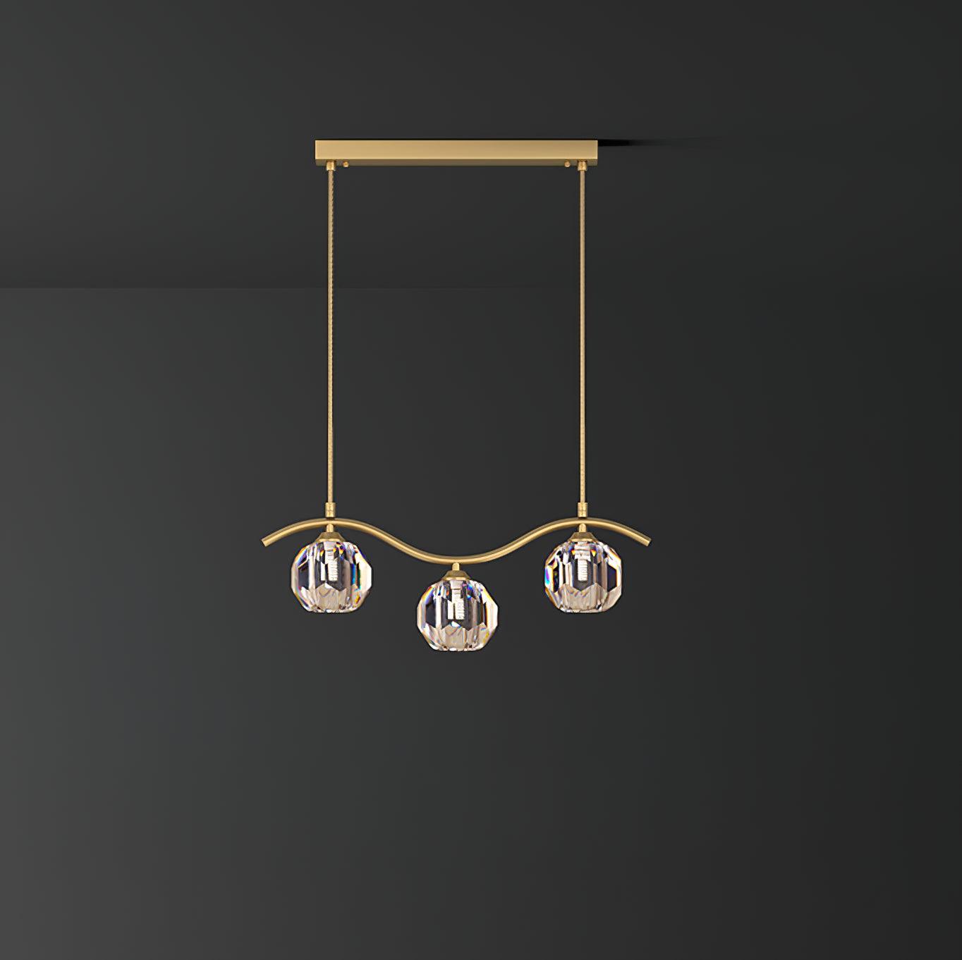 Eara Crystal Chandelier - Elegant Design with Adjustable Height & LED