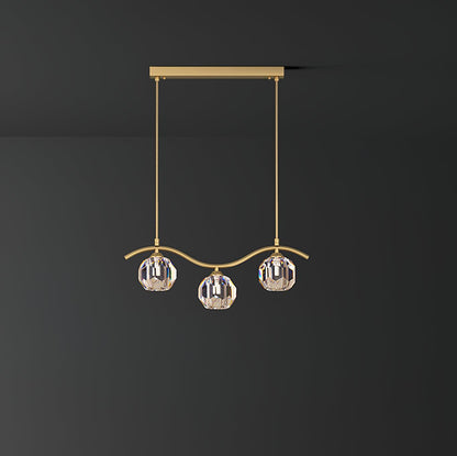 Eara Crystal Chandelier - Elegant Design with Adjustable Height & LED