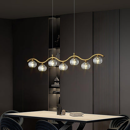 Eara Crystal Chandelier - Elegant Design with Adjustable Height & LED