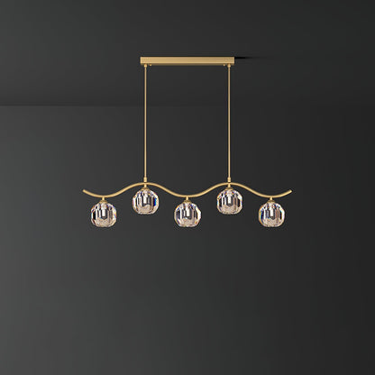 Eara Crystal Chandelier - Elegant Design with Adjustable Height & LED