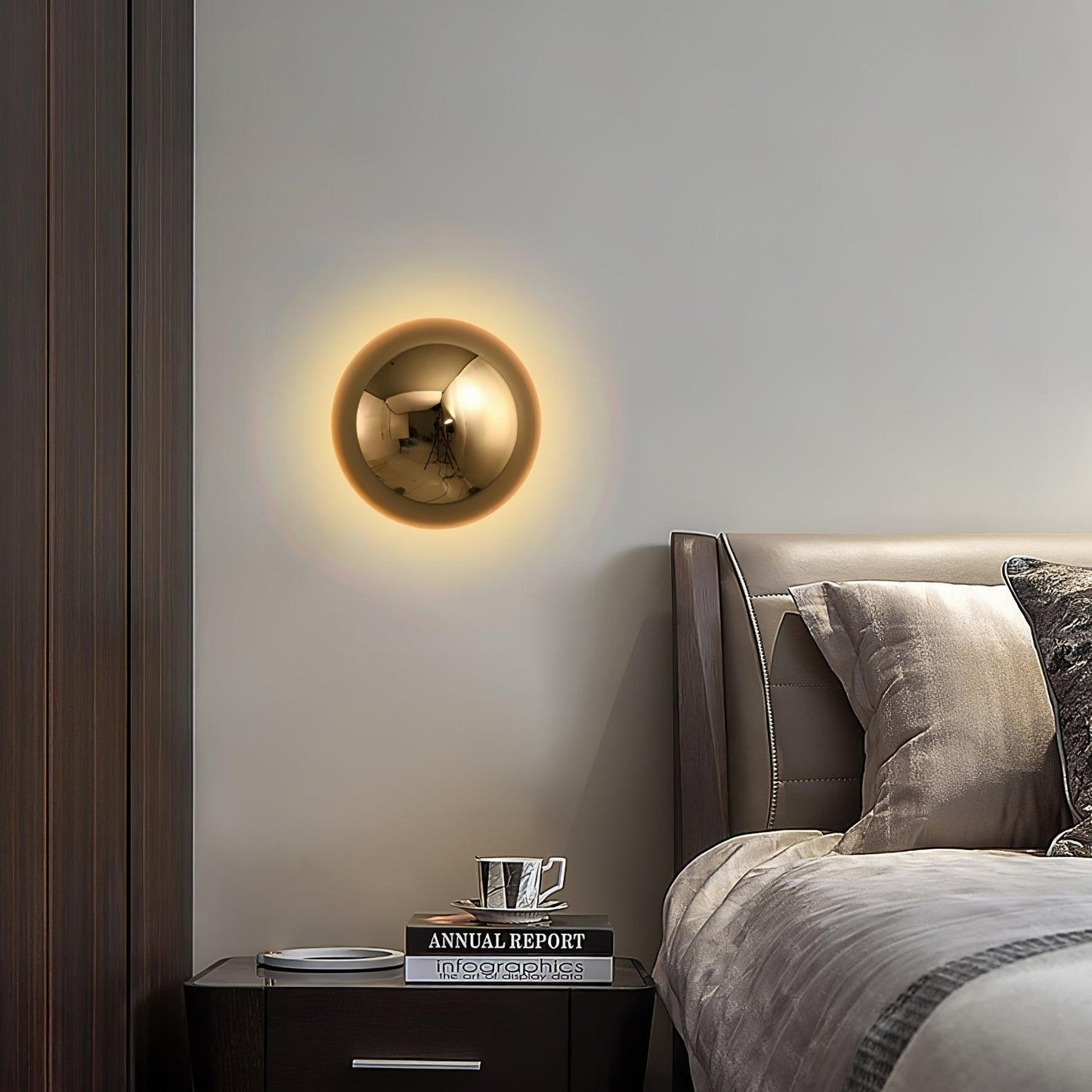 Aurum Sphere Wall Sconce - Elegant Design with Adjustable Brightness