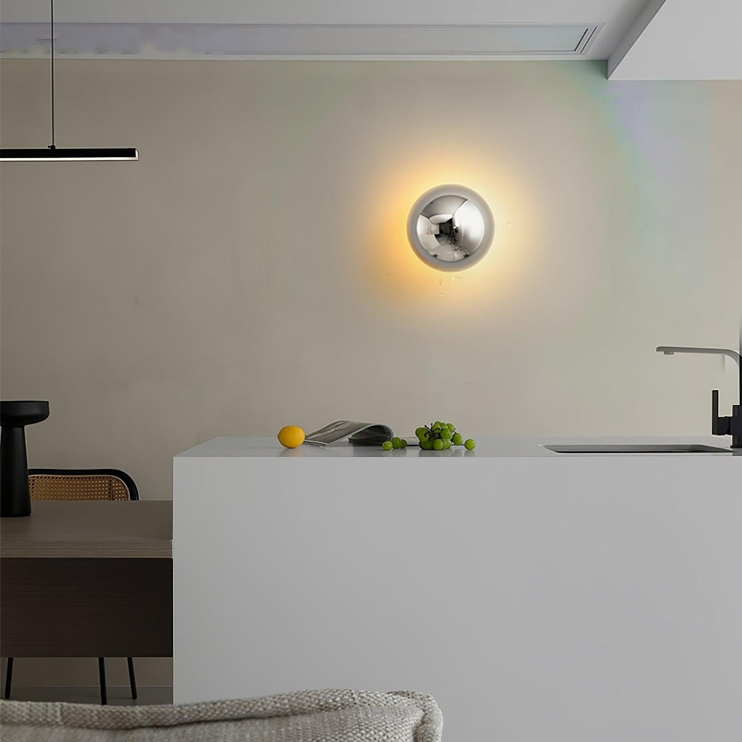 Aurum Sphere Wall Sconce - Elegant Design with Adjustable Brightness
