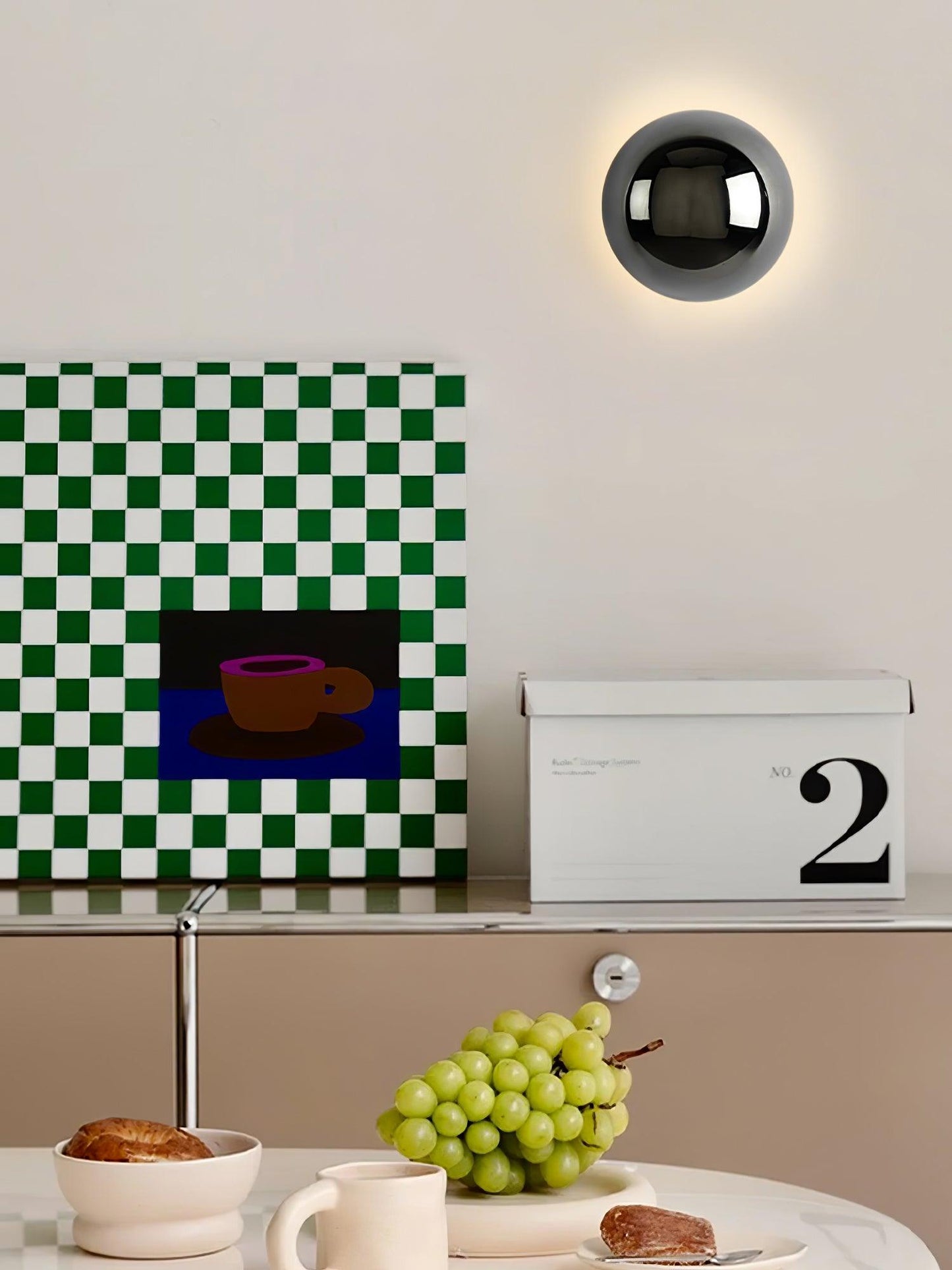 Aurum Sphere Wall Sconce - Elegant Design with Adjustable Brightness