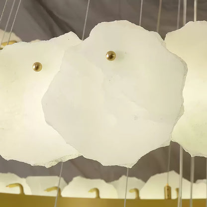 Ecliptica Spiral Alabaster Chandelier - Elegant Design & Dimmable Ligh