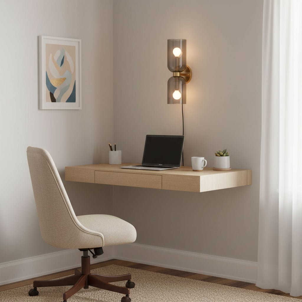 Edie Plug-In Wall Lamp with Adjustable Brightness and Easy Installatio