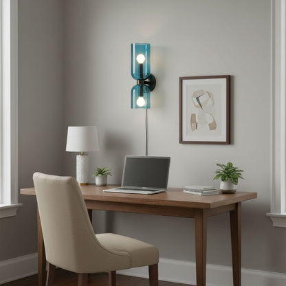 Edie Plug-In Wall Lamp with Adjustable Brightness and Easy Installatio