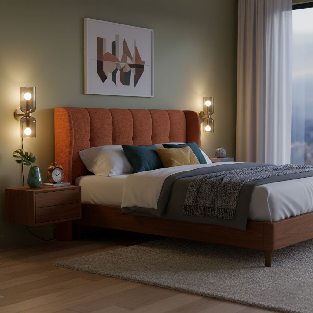 Edie Plug-In Wall Lamp with Adjustable Brightness and Easy Installatio