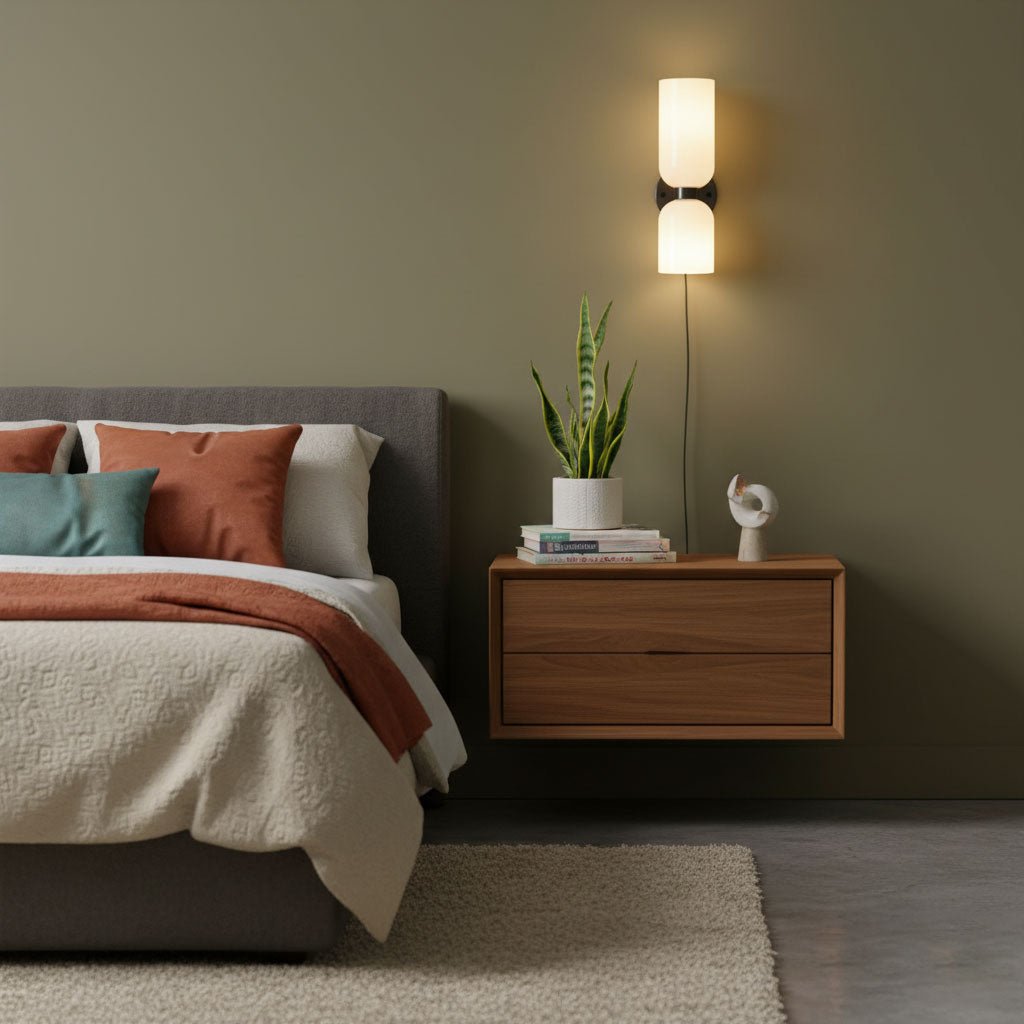Edie Plug-In Wall Lamp with Adjustable Brightness and Easy Installatio