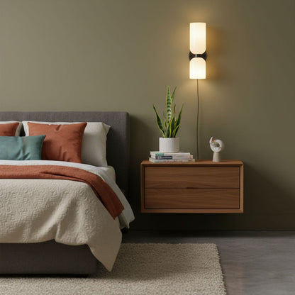 Edie Plug-In Wall Lamp with Adjustable Brightness and Easy Installatio