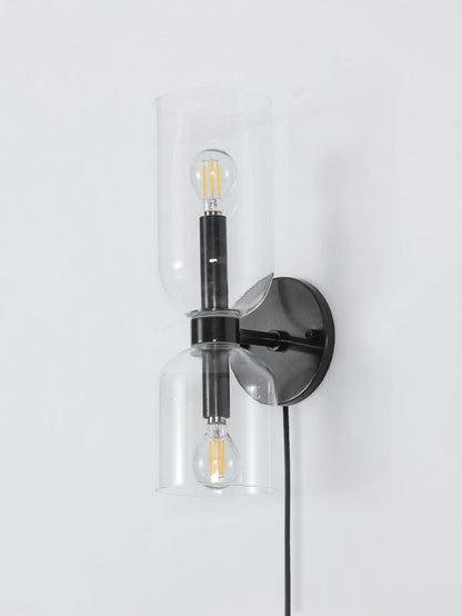 Edie Plug-In Wall Lamp with Adjustable Brightness and Easy Installatio