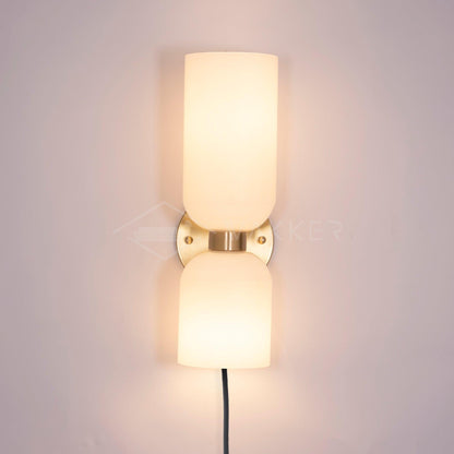 Edie Plug-In Wall Lamp with Adjustable Brightness and Easy Installatio